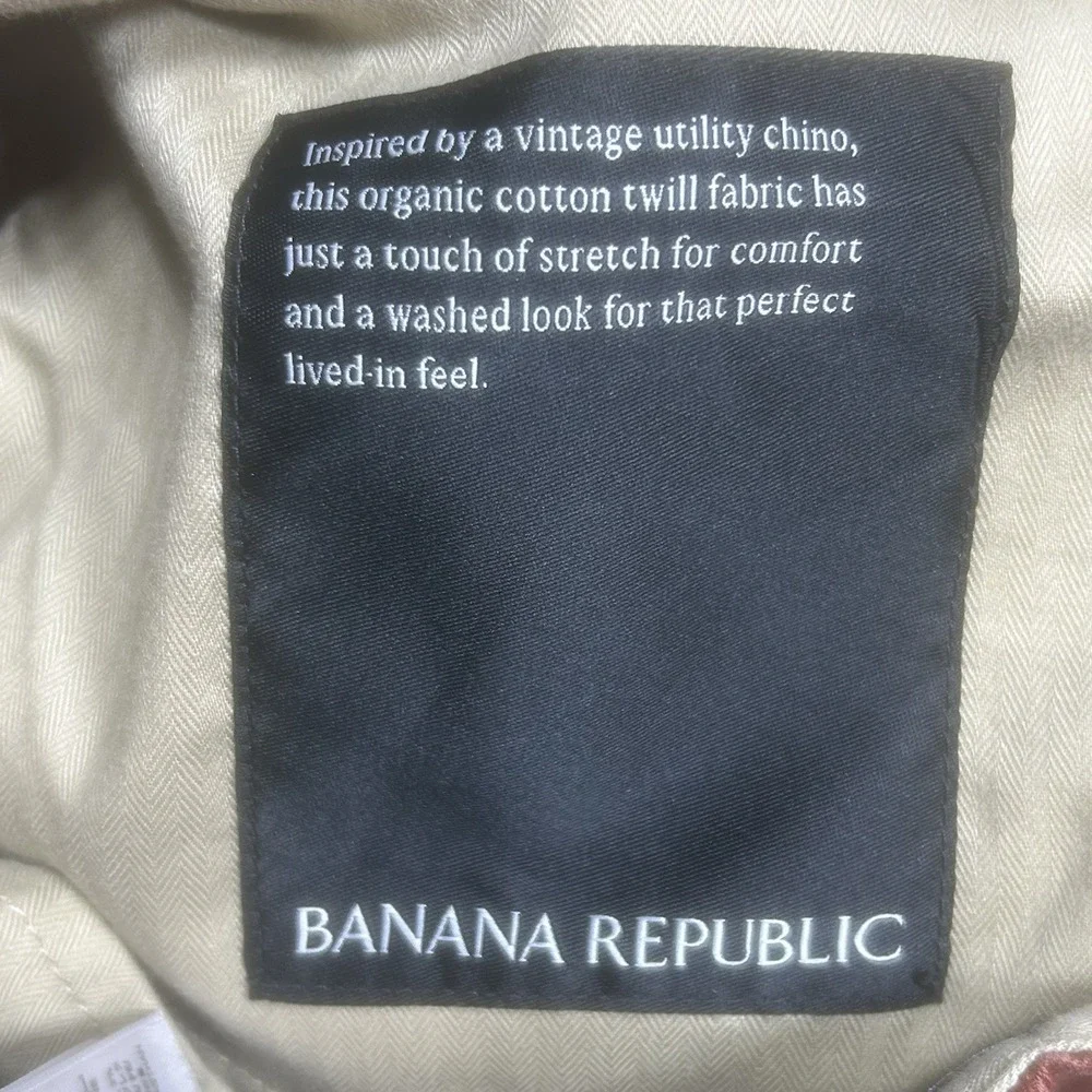 Banana Republic Pants Men's 36x34 Jasper Red Slim Fit Chino Twill Stretch EUC